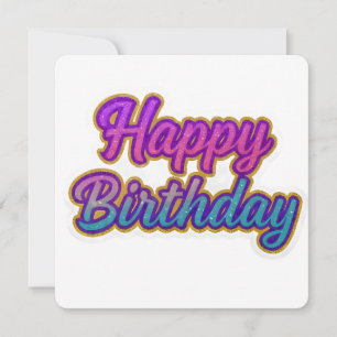 Invitation Joyeuse conception de typographie d'anniversaire e