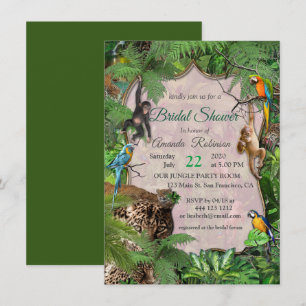 Invitation Joyeuse de la Jungle Africaine