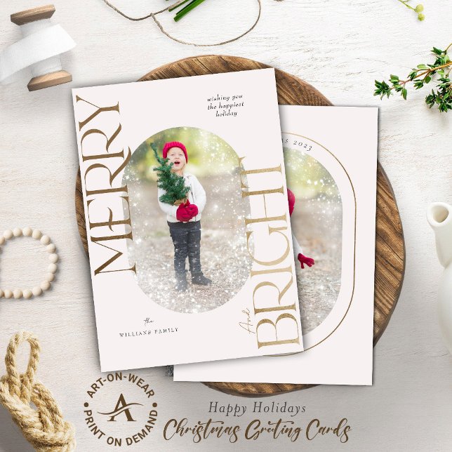 Invitation Joyeuse et brillante typographie or Blush cadre ro (Créateur téléchargé)