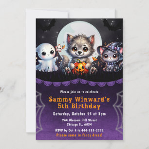 Invitation Joyeuse fête d'anniversaire Halloween