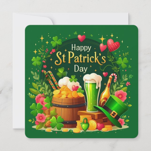 Invitation Joyeuse fête de la Saint-Patrick festive (Devant)