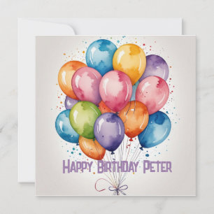 Invitation Joyeuse fête des ballons d'anniversaire