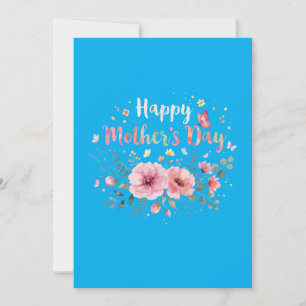Invitation Joyeuse fête des Mères 2026 Fleurs mignonnes pour