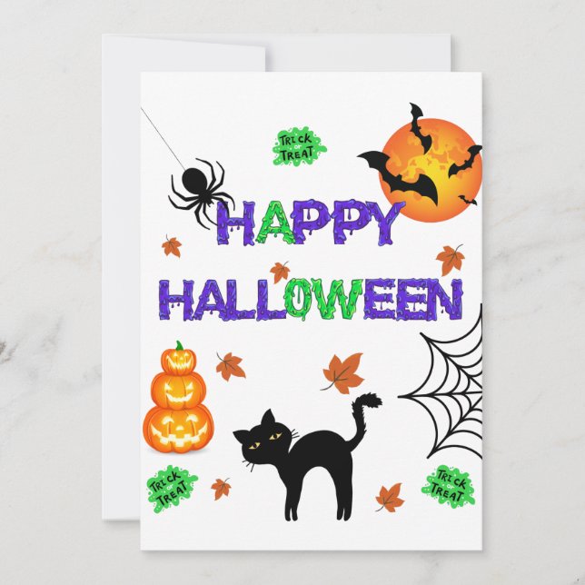 Invitation Joyeuse Halloween (Devant)