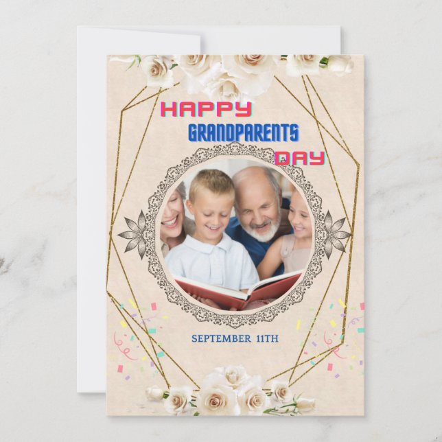 Invitation Joyeuse Journée des grands-parents (Devant)