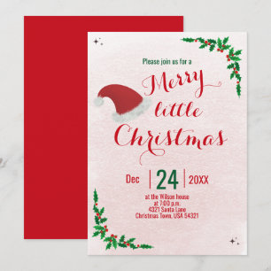 Invitation Joyeuse Petite fête de Noël