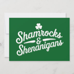 Invitation Joyeuse Saint-Patrick Chance Shamrock & Shenanigan