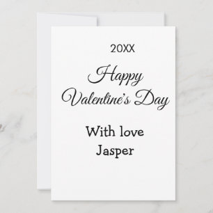 Invitation Joyeuse Saint-Valentin nom amour simple année styl