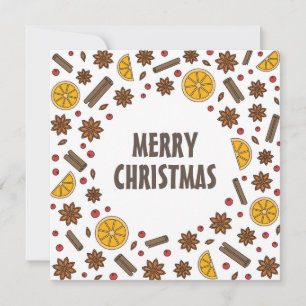 Invitation Joyeuses épices de Noël nourriture de saison