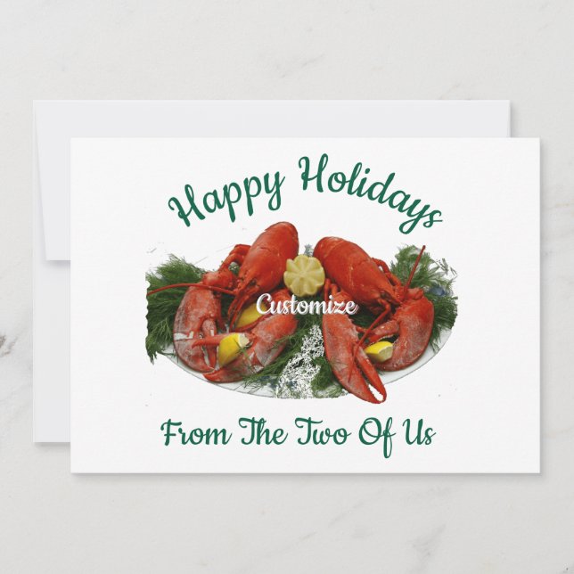 Invitation Joyeuses fêtes Dîner de homard Thunder_Cove (Devant)