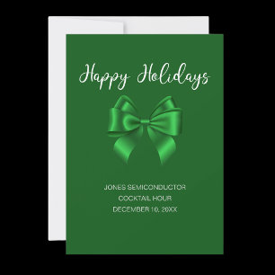 Invitation Joyeuses Fêtes Élégant Vert