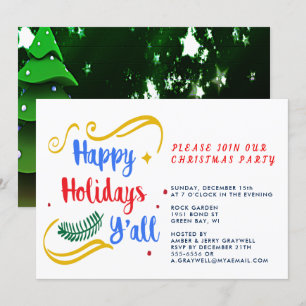 Invitation Joyeuses fêtes Y'all, Drôle Noël Design, PRSG
