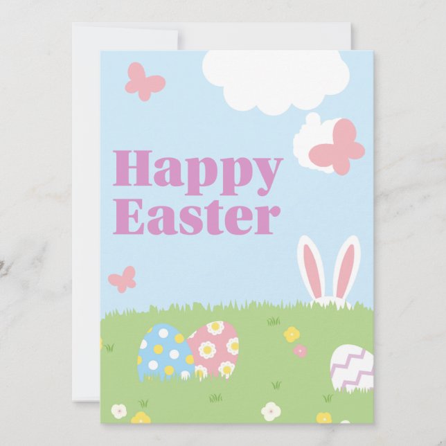 Invitation Joyeuses Pâques (Devant)