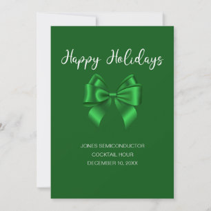 Invitation Joyeuses vacances Élégant vert