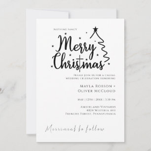 Invitation Joyeuses vibes de Noël Mama christian cross Mariag