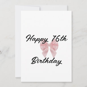 Invitation Joyeux 16e anniversaire ruban rose nom calligraphi
