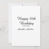 Joyeux 30e anniversaire ajouter nom date élégant s