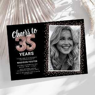Invitation Joyeux 35e anniversaire à Cheers to The Years