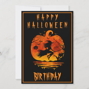 INVITATION JOYEUX 40E ANNIVERSAIRE FÊTE D'HALLOWEEN