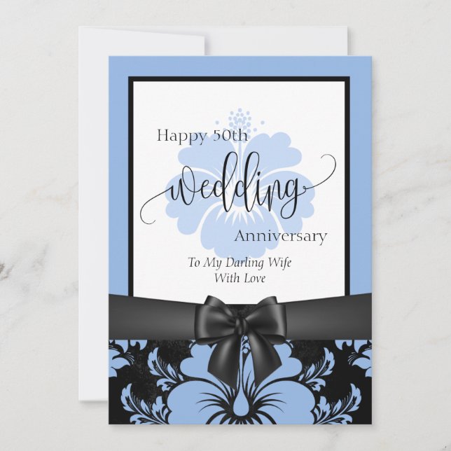 Invitation Joyeux 50e anniversaire de mariage photo tradition (Devant)