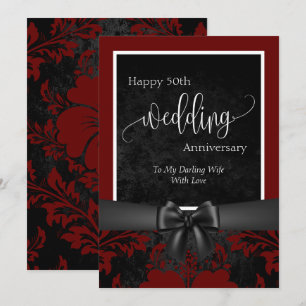 Invitation Joyeux 50e anniversaire de mariage photo tradition