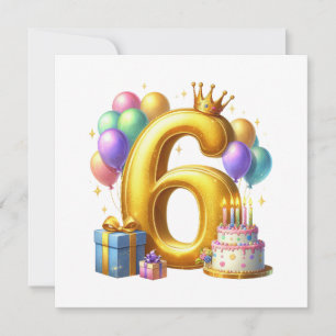 Invitation Joyeux 6e Anniversaire