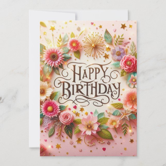 Invitation Joyeux anniversaire (Devant)