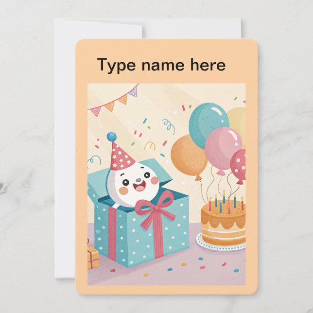 Invitation Joyeux anniversaire ! (Devant)