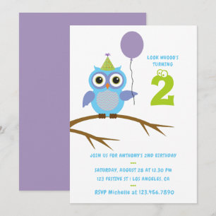 Invitation Joyeux Anniversaire Bébé ou Tout-Petits Garçons Ch