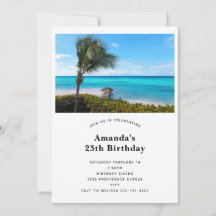 Joyeux Anniversaire Belle Plage Tropicale Arbre Pa