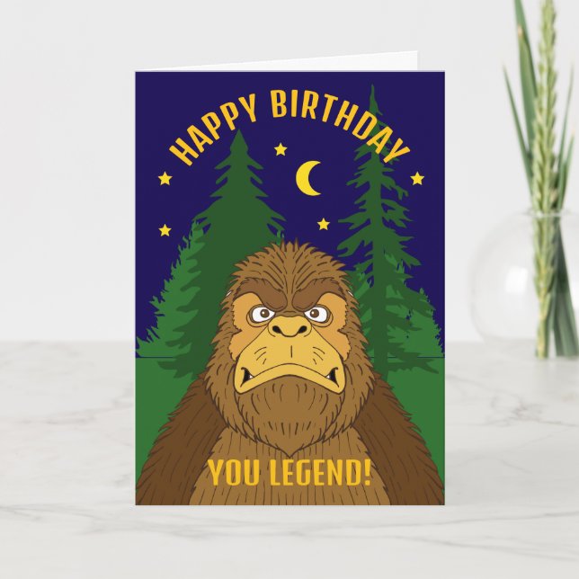 Invitation Joyeux anniversaire Bigfoot Vous Légende Drôle (Devant)