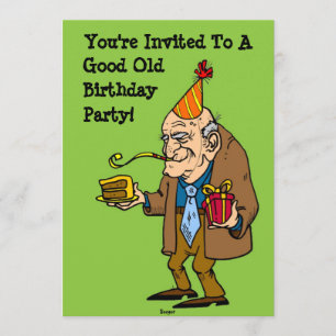 Invitation Joyeux anniversaire - Bon Vieux parti (vieil homme