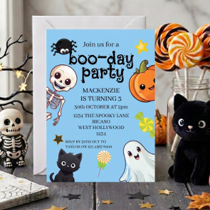 Invitation Joyeux Anniversaire Boo-Day Fête d'Halloween
