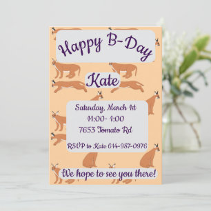 Invitation Joyeux Anniversaire Caracals