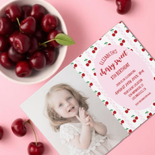 Invitation Joyeux Anniversaire Cerise Douce