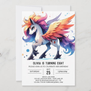 Invitation Joyeux anniversaire de Cheval Editable