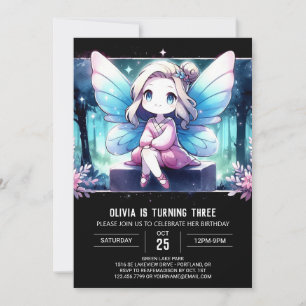 Invitation Joyeux anniversaire de fée majestueuse