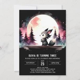 Invitation Joyeux anniversaire de loup imprimable