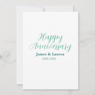 Invitation Joyeux anniversaire de mariage nom date année simp