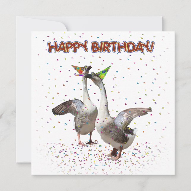 Invitation Joyeux anniversaire ! De Party Geese (Devant)
