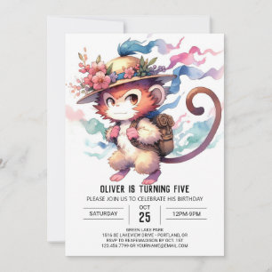 Invitation Joyeux anniversaire de singe en ligne