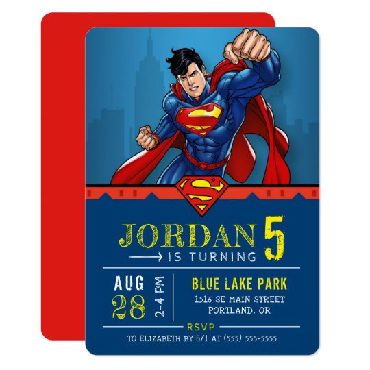 Invitation Joyeux Anniversaire De Superman Zazzle Ca