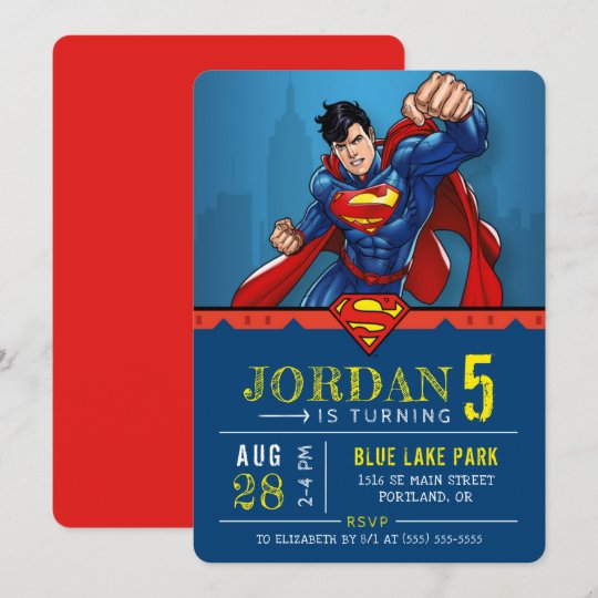 Invitation Joyeux Anniversaire De Superman Zazzle Ca