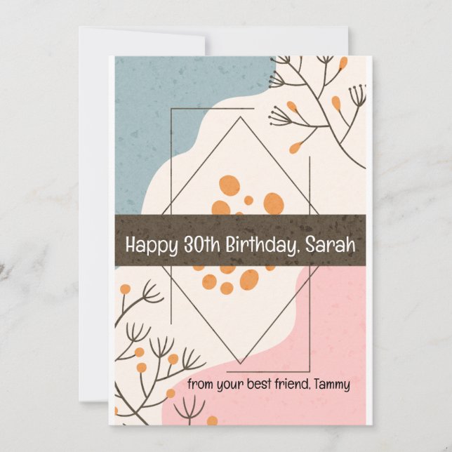 Invitation Joyeux anniversaire de votre meilleur ami (personn (Devant)