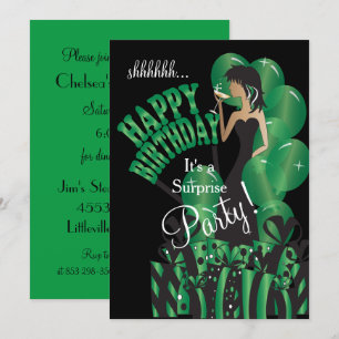 Invitation Joyeux anniversaire Diva Girl   Nom do-it-yourself