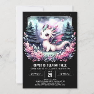 Invitation Joyeux anniversaire du dragon Modèle