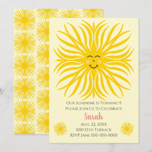 Invitation Joyeux Anniversaire du soleil