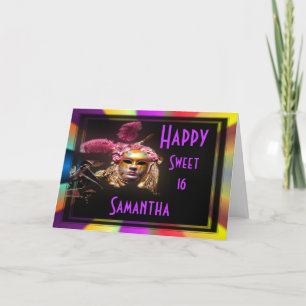 Invitation Joyeux anniversaire du sweet sixteen