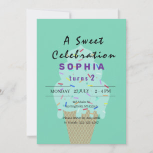 Invitation Joyeux Anniversaire Glace Sucrée