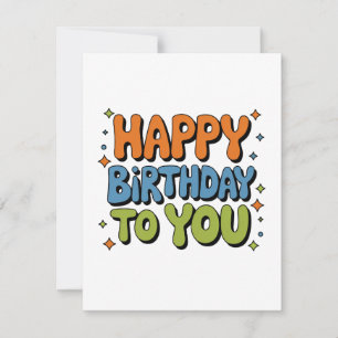 Invitation Joyeux Anniversaire Groovy
